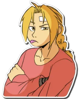 😛 Edward Elric Fullmetal Alchemist อนิเมะ, มังงะ, สติกเกอร์, แขนกลคนแปรธาตุ, เอ็ดเวิร์ด เอลริค, ตัวละคร, การ์ตูน telegram sticker