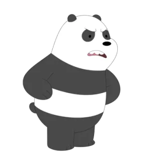 🎡 Panda We Bare Bears Kartun, Panda, Beruang, Marah, We Bare Bears, Animasi whatsapp sticker