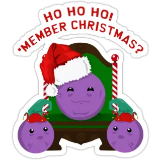 🎅 HO HO HO! MEMBER CHRISTMAS? christmas, holiday, member, purple, ho ho ho, festive telegram sticker