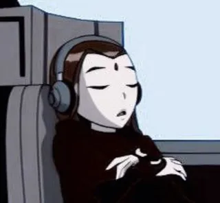 😶 Raven Teen Titans cartoni animati, Teen Titans, Raven, cuffie, dormire telegram sticker