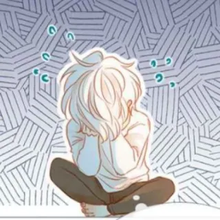 🌧 Anime, Dibujos animados, Triste, Solo, Deprimido telegram sticker