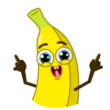 🖕 банан, мультфильм, эмодзи, средний палец, жест telegram sticker