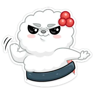 💪 Наклейка, Облако, Персонаж, Милый, Смешной, Кавай telegram sticker