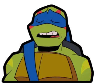 😩 Leonardo Teenage Mutant Ninja Turtles tmnt, นินจาเต่า, เลโอนาร์โด, ตัวการ์ตูน telegram sticker