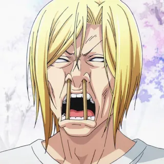 🌊 Anime, Engraçado, Estranho, Rosto, Expressão, Hashi telegram sticker