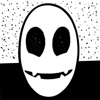 😃 cara, monstruo, tenebroso, horror, siniestro, máscara telegram sticker