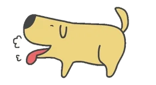 🐶 Hund, Cartoon, Tier, Haustier, süß, faul whatsapp sticker