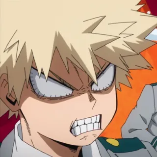 💥 Bakugo My Hero Academia Anime, My Hero Academia, Bakugo, Marah, Kartun, Karakter whatsapp sticker