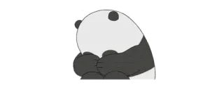 ✨ Panda We Bare Bears Panda, Cartone animato, Pianto, Triste, Orso whatsapp sticker