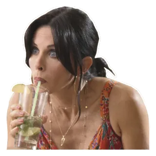 👄 donna, bere, cocktail, persona, mojito telegram sticker