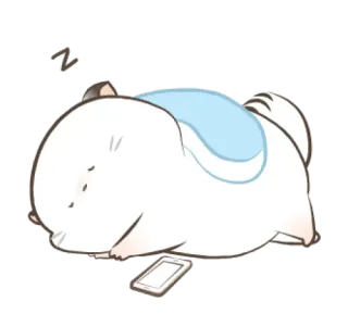 😴 criceto, animale, carino, dormire, pigro, cartone animato telegram sticker