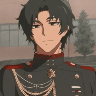 🗞 Anime, Militär, Uniform, Mann, Ernst telegram sticker