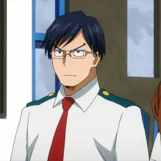 😕 Tenya Iida My Hero Academia Tenya Iida, My Hero Academia, Anime, Charakter, Brille, Ernst whatsapp sticker