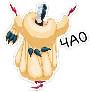 👋 ЧАО dibujos animados, mujer, abrigo, ruso whatsapp sticker