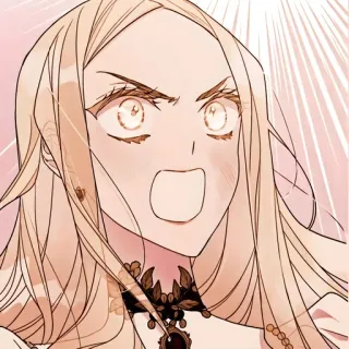 🫖 zły, anime, sfrustrowany, blondynka, kreskówka, rozdrażniony, krzyczący telegram sticker