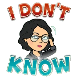 😕 I DON'T
KNOW inseguro, pregunta, duda, incertidumbre, expresión telegram sticker