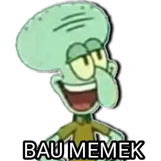 😝 Squidward Spongebob Squarepants BAU MEMEK kartun, cumi-cumi, Squidward, Spongebob telegram sticker