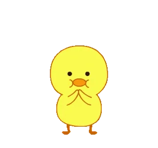 🐥 fofo, pato, animal, desenho animado, amarelo telegram sticker
