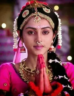 🙏 indian, woman, traditional, jewelry, beauty, culture telegram sticker