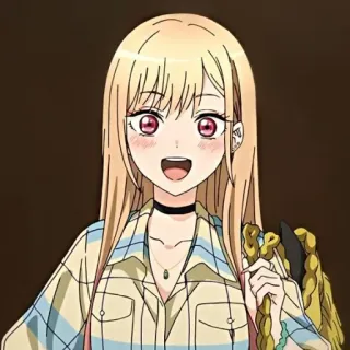 🥟 anime, girl, blonde, cosplay, kawaii telegram sticker