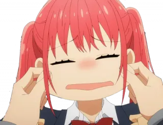 😆 Anime, Menina, Corar, Fofo, Desenho animado telegram sticker
