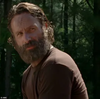 😒 Rick Grimes The Walking Dead Рик Граймс, Ходячие мертвецы, AMC, Зомби, Сериал, Персонаж whatsapp sticker
