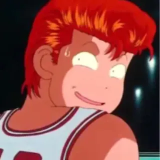 😧 Hanamichi Sakuragi Slam Dunk อนิเมะ, บาสเกตบอล, สแลมดังก์, ฮานามิจิ ซากุรางิ, การ์ตูน telegram sticker