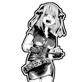😈 Nino Nakano The Quintessential Quintuplets Anime, Manga, Karakter, Gadis, Senyum, Kulit whatsapp sticker