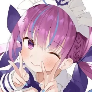 🔮 Minato Aqua Hololive Anime, Vtuber, Imut, Gadis, Minato Aqua, Hololive, Kawaii telegram sticker