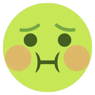 🤒 krank, Emoji, grün, Gesicht, unwohl whatsapp sticker