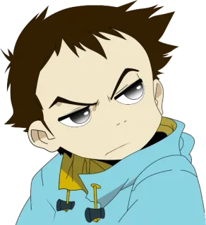 😒 Anime, Dibujos animados, Personaje, Sudadera con capucha, Retrato telegram sticker