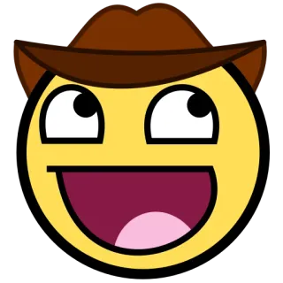 🤠 smiley, cowboy, cappello, cartone animato, emoji, faccia telegram sticker