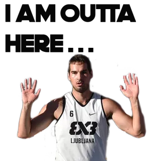 ↪ LJUBLJANA Basketbal, Sport, Atleet, Speler telegram sticker
