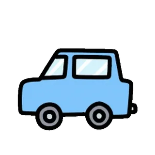 💨 samochód, pojazd, transport, niebieski samochód, auto telegram sticker