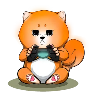 🎮 собака, милый, каваий, геймер, игры, видеоигра telegram sticker