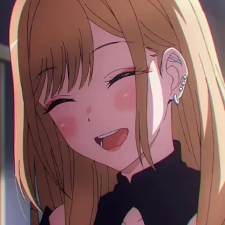 ❤️ Anime, Fille, Sourire, Mignon, Portrait whatsapp sticker