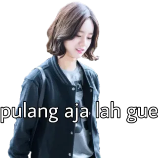 😓 pulang aja lah gue 女性, 悲しい, がっかり, インドネシア whatsapp sticker
