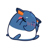 ☺️ słodki, chomik, zwierzę, kreskówka, rumieniec, szczęśliwy telegram sticker