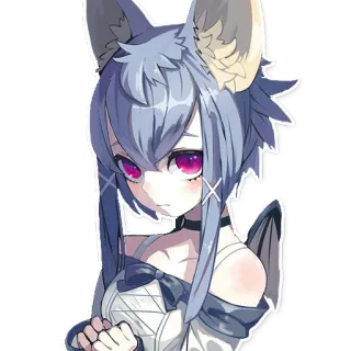 😊 Anime, Manga, Katzenmädchen, Niedlich, Mädchen, Cartoon, Sticker telegram sticker