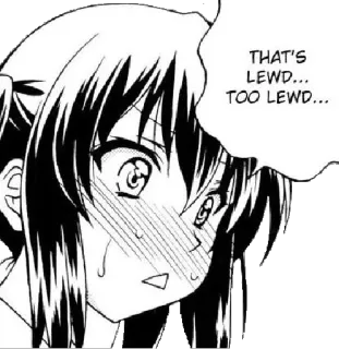 😓 THAT'S LEWD... TOO LEWD... Anime, Mangá, Lewd, Corando, Envergonhado, Expressão telegram sticker