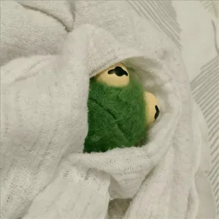 🐸 Kermit rã, fantoche, Muppets, verde, pelúcia whatsapp sticker
