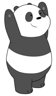 🙌 Panda We Bare Bears Panda, Orso, Cartone animato, Carino, We Bare Bears, Animato telegram sticker