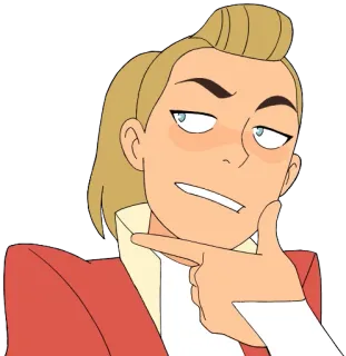 🧐 Adora She-Ra and the Princesses of Power adora, she-ra, thinking, cartoon, character, princess telegram sticker