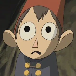 🍫 Wirt Over the Garden Wall 卡通, 动画, 角色, Wirt, 花园墙外, 悲伤, 害怕 telegram sticker