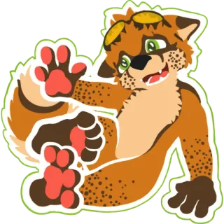 ✋ Furry, Cartoon, Tier, Charakter, Otter telegram sticker