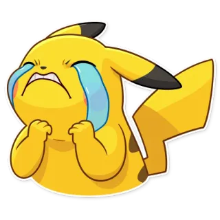😭 Pikachu Pokemon pikachu, pokemon, crying, sad, tears, anime telegram sticker