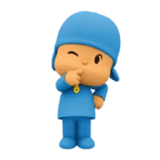🕳 Pocoyo desenho animado, Pocoyo, crianças, fofo, piscadela telegram sticker