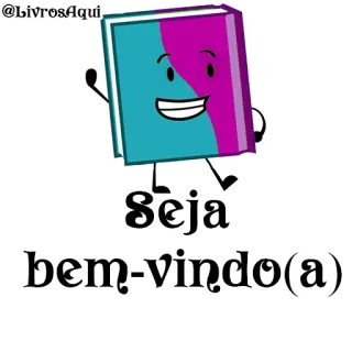 🌚 Seja bem-vindo(a) libro, benvenuto, cartone animato, saluto, portoghese telegram sticker