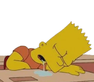 😴 Bart Simpson The Simpsons Bart Simpson, The Simpsons, cartoon, sleeping, exhausted, funny telegram sticker