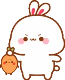 🐰 bunny, rabbit, cute, cartoon, animal, sticker telegram sticker